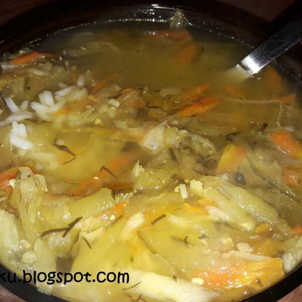 Klasyczna zupa ogórkowa z ryżem