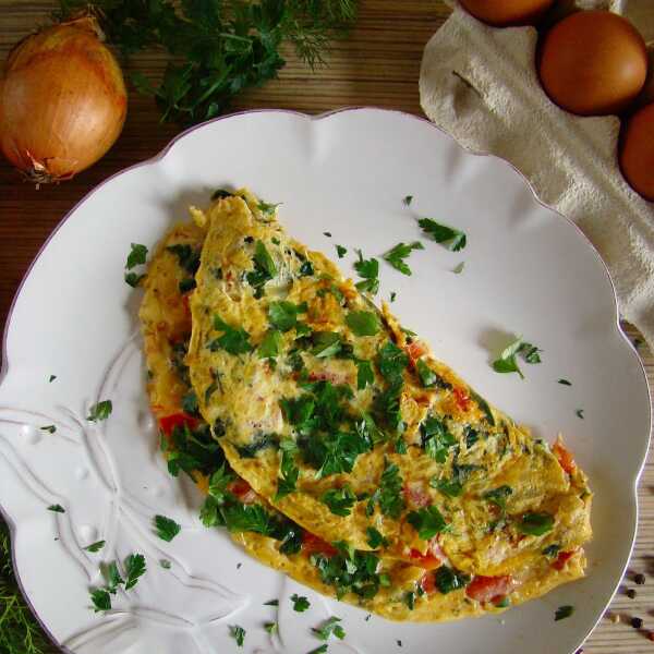 Omlet ze szpinakiem 