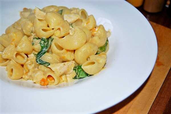 „Pasta con calabaza e pollo ” szybki makaron