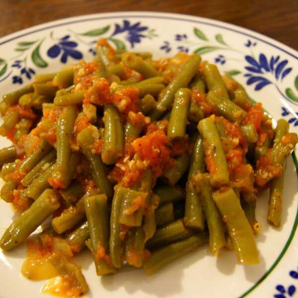 Judias verdes con sofrito de tomate