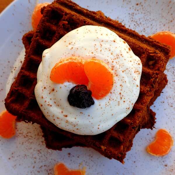 Gofry carrot cake, zdrowsza wersja tradycyjnych gofrów