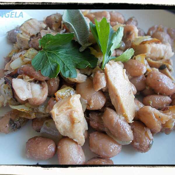 Fasola z tuńczykiem - Beans & Tuna Recipe - Ricetta tonno fagioli e cipolla 