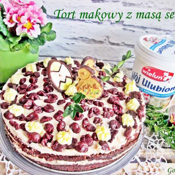 Tort makowy z masą serową 