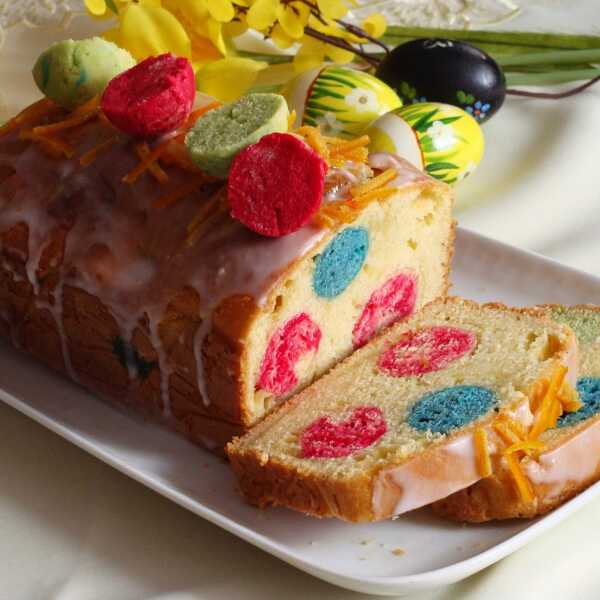 Babka z kolorowymi piegami czyli ciasto Pana Kleksa 