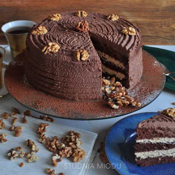 Orzech w Czekoladzie czyli najlepszy tort orzechowo-czekoladowy