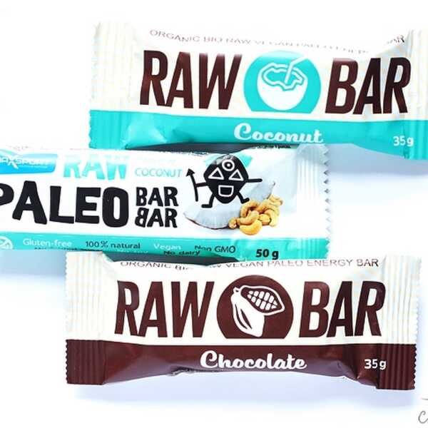 Raw Batony (kokos, czekolada i kokos z nerkowcami) – Raw Bar, Max Sport