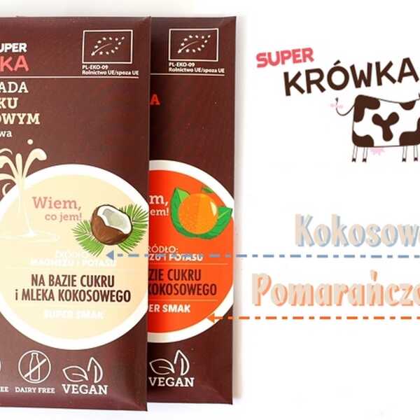 Wegańska czekolada kokosowa i pomarańczowa – Super Krówka