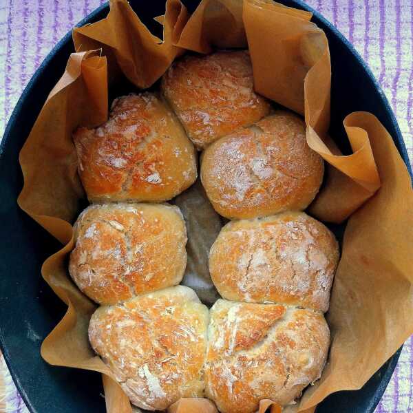 Włoskie bułeczki (bez zagniatania) / No-Knead Crusty Italian Rolls