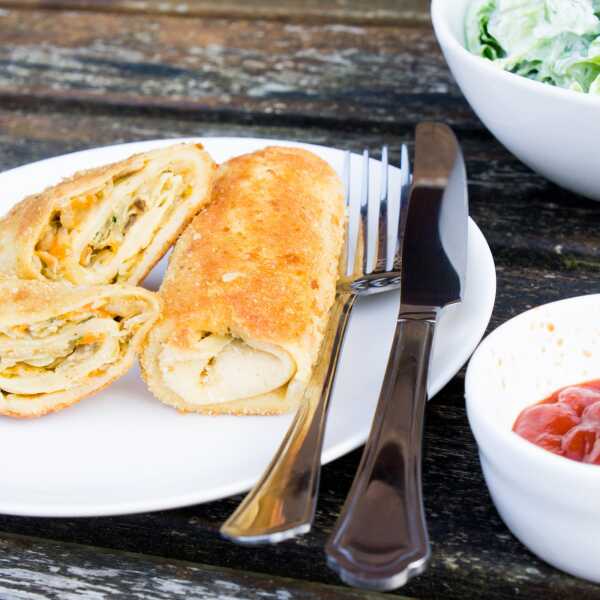 Croquettes with sauerkraut and mushrooms.