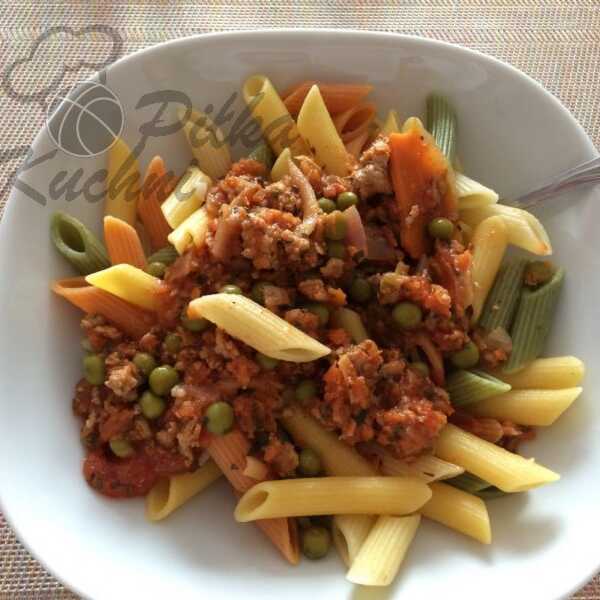 Spaghetti z mięsem i warzywami