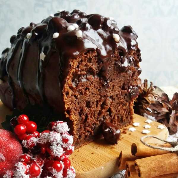 Ciasto piernikowe z żuwariną w czekoladzie