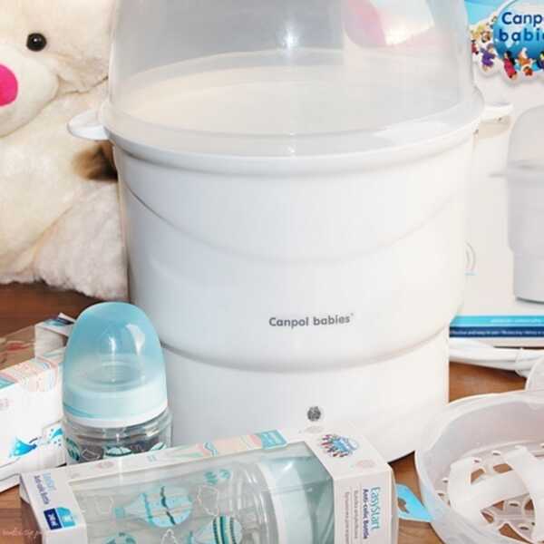 Elektryczny sterylizator parowy i butelki antykolkowe Canpol babies - recenzja