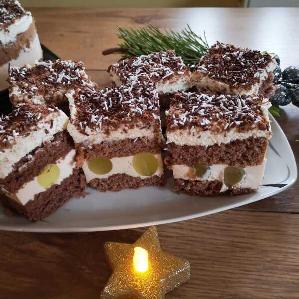 Ciasto z winogronem z masą mascarpone