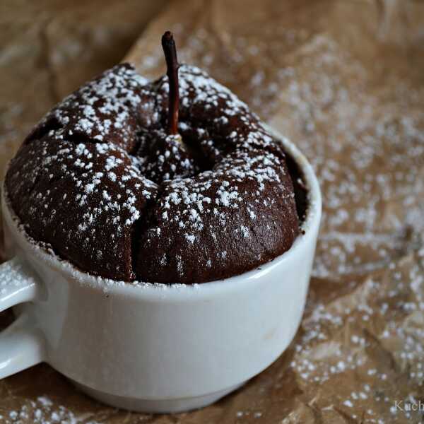 MEGA czekoladowe ciastko z gruszką
