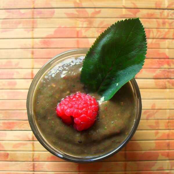 Raspberry chocolate smoothie.