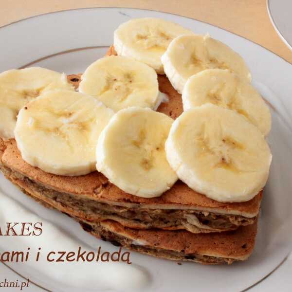 PANCAKES z bananami i czekoladą