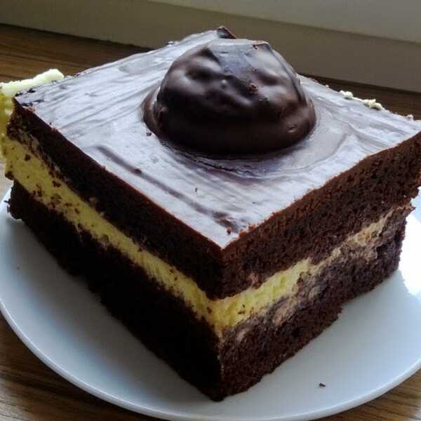 Ciasto czekoladowe z kremem i truflami