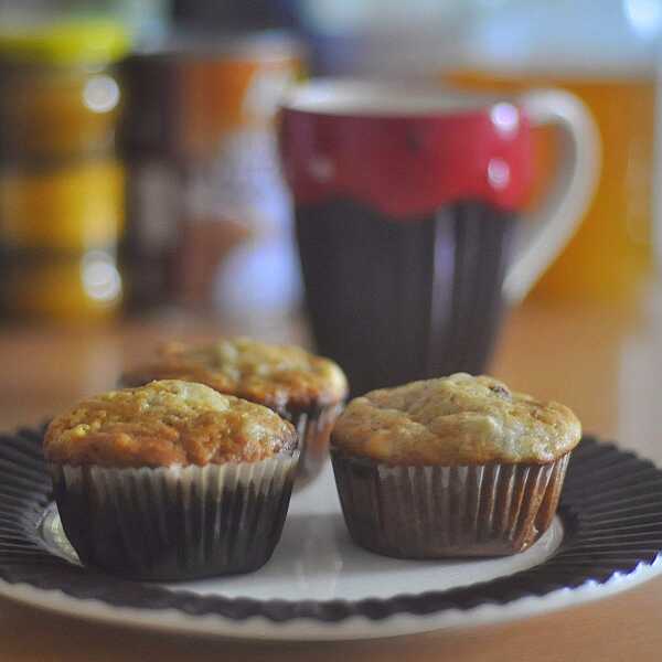 Bananowe muffiny z czekoladą