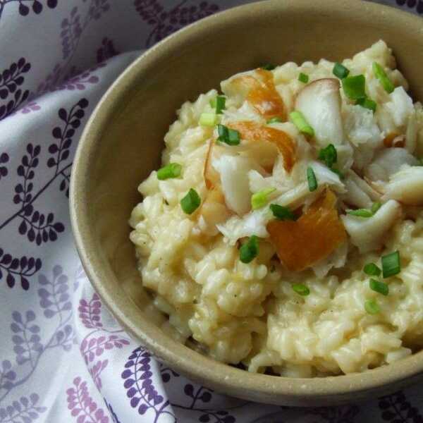 Risotto cytrynowe z wędzonym halibutem