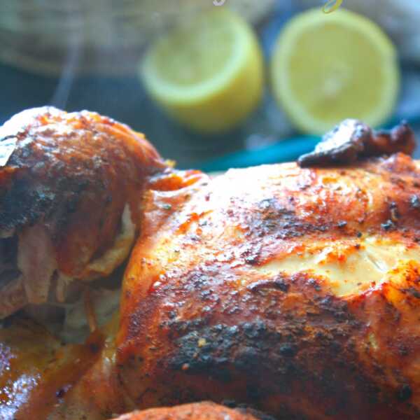 Nadziany kurczak - cytrynowy - z kwasem chlebowym inspirowany Jamie Oliverem