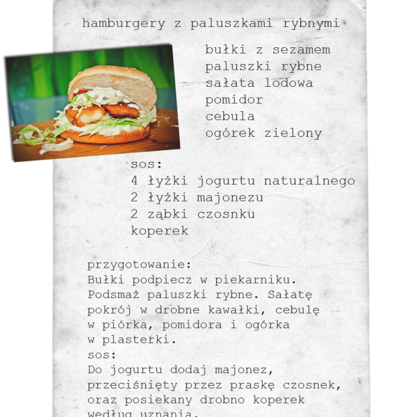 Hamburgery z paluszkami rybnymi