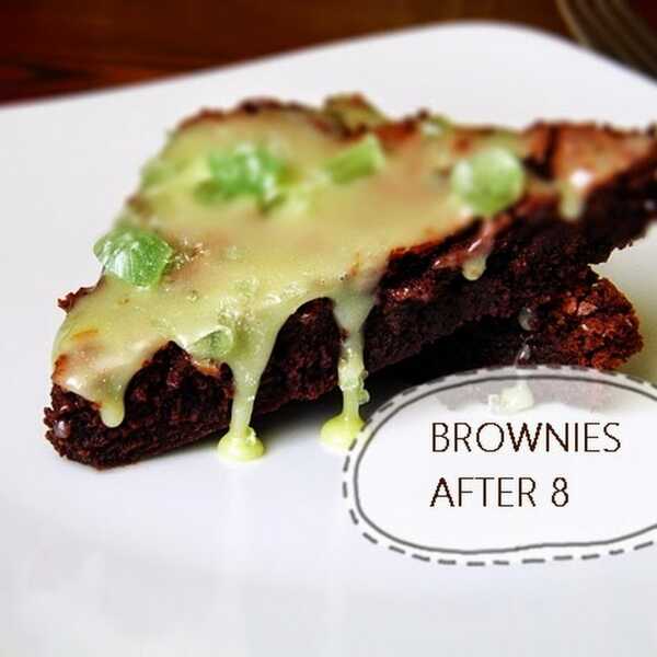 Miętowe brownies After Eight