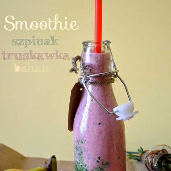 Dwukolorowe smoothie (szpinakowo-truskawkowe)