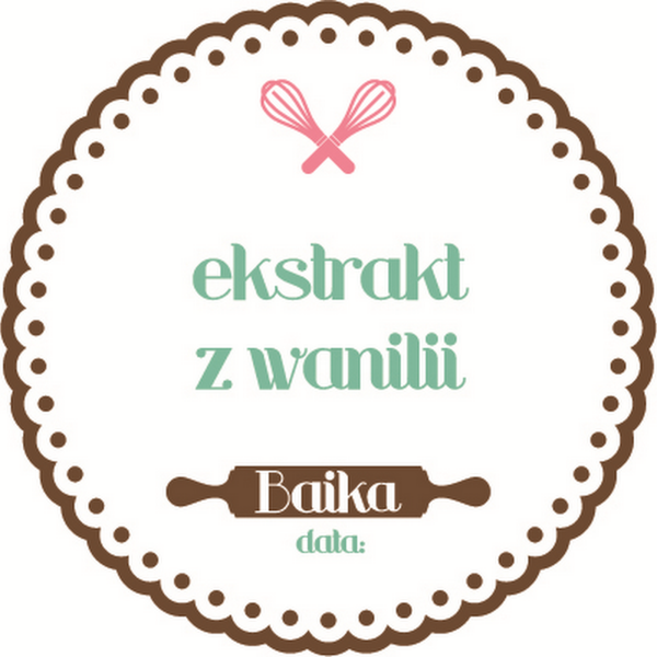 Ekstrakt z wanilii - etykietka