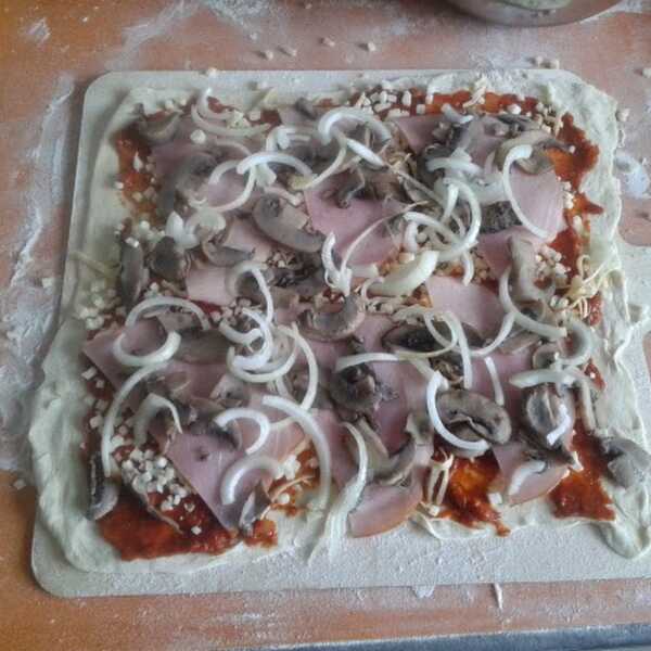 Pizza na kamieniu szamotowym