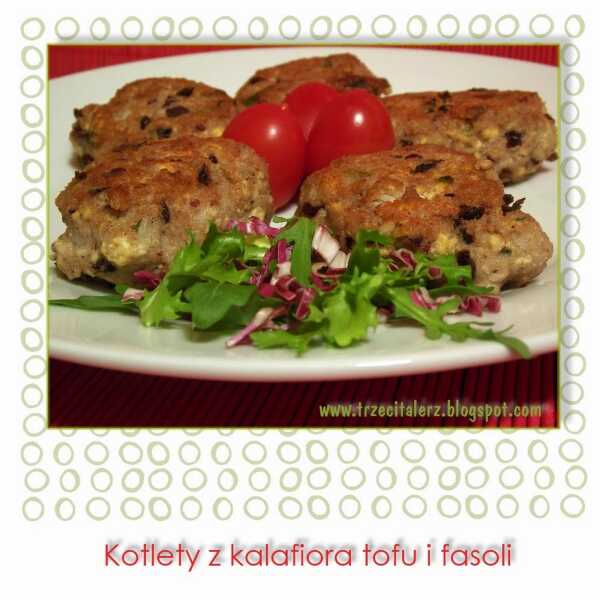 Kotlety z kalafiora tofu i fasoli