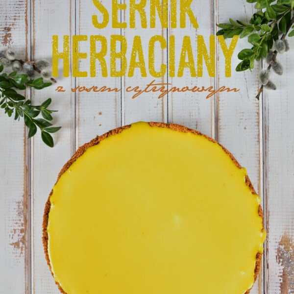 Sernik herbaciany z sosem cytrynowym