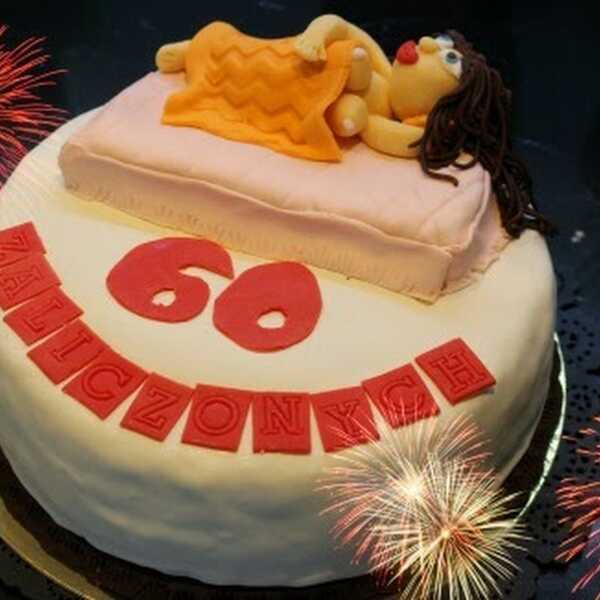 Tort na urodziny dla niego - na 60-te urodziny