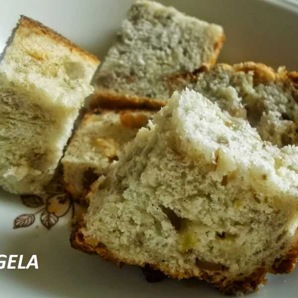 Chlebek bananowo-orzechowy z białą czekoladą - Banana and white chocolate sweet bread - Pagnotta al cioccolato bianco e banana