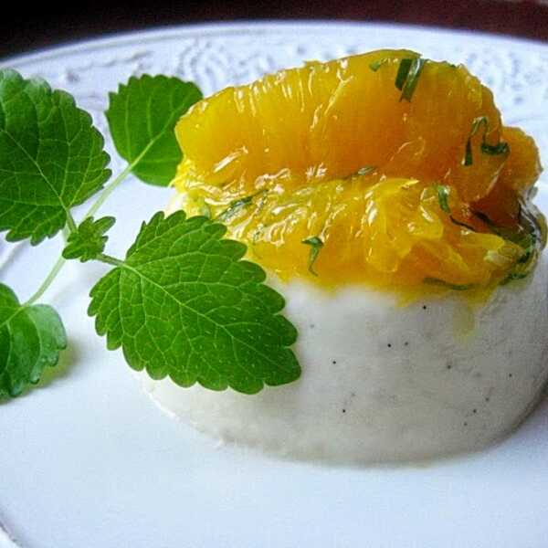 Cytrusowa panna cotta z melisą