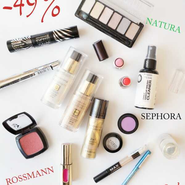 Aktualne zniżki w sklepach na kosmetyki do makijażu -49% i -40%