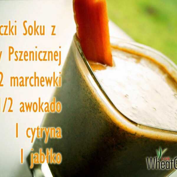 Marchew + awokado + cytryna + jabłko + sok z trawy pszenicznej