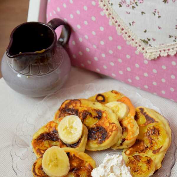 Bananowe placuszki z ricottą - banana ricotta hotcakes 