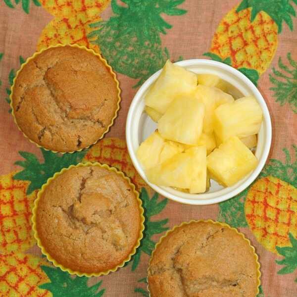 Wegańskie muffinki z ananasem bez cukru