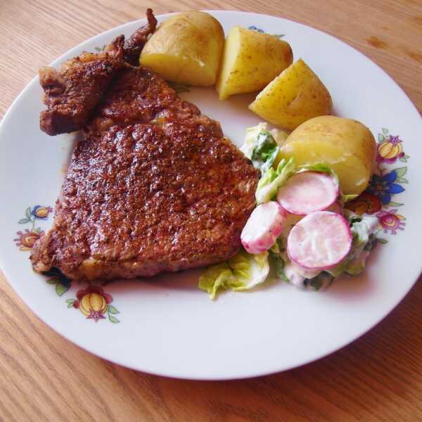 Coffee rubbed steak - stek w kawowej przyprawie