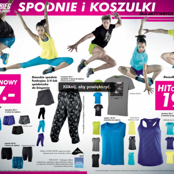 Oferta sportowa w Lidlu i Biedronce - MAJ 2015