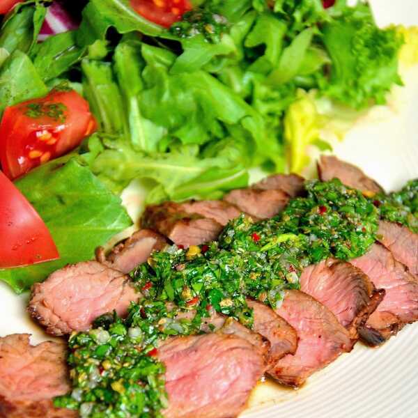 Stek z rostbefu z chimichurri