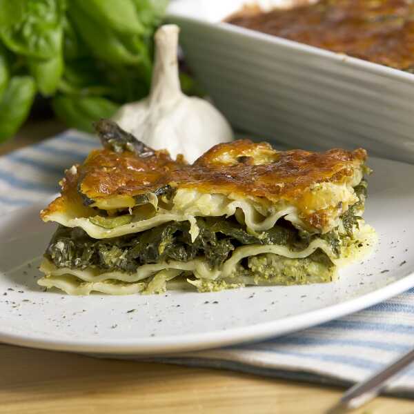 Zielona lasagne (wegetariańska)