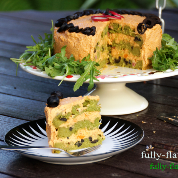 Green-orange cake czyli maślankowy tort serowo-batatowy z warzywami
