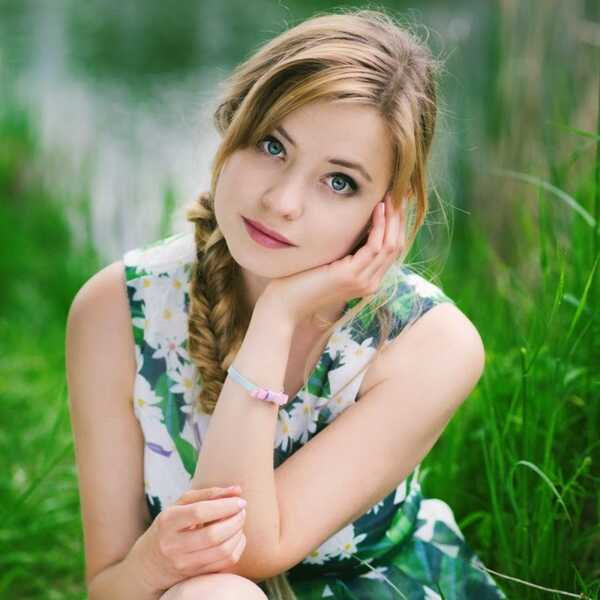 Green dress with flowers