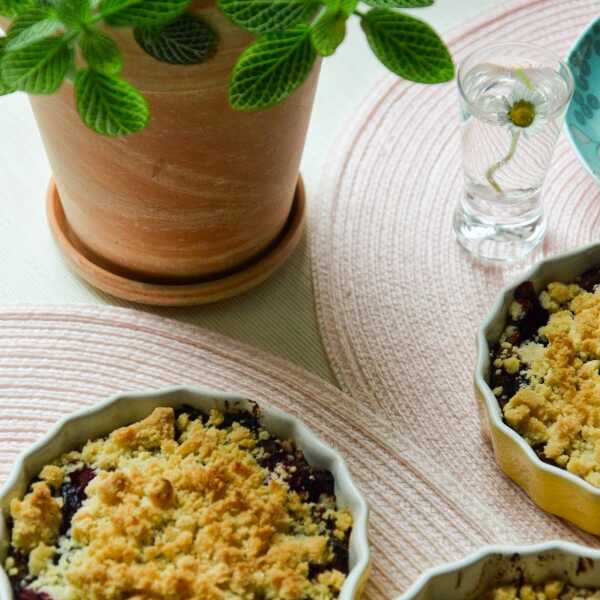 Crumble z rabarbarem