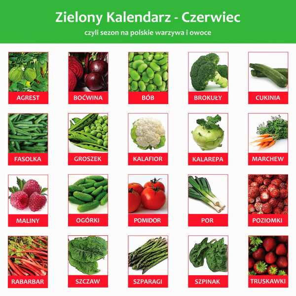 Zielony kalendarz- czerwiec