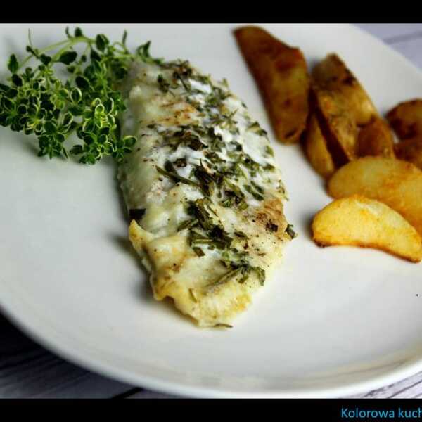 Pieczony turbot w ziołach