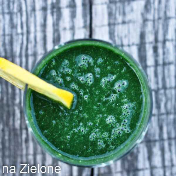 Koktajl kasza jaglana+ananas+banany+spirulina. Koktajl zdrowia. 