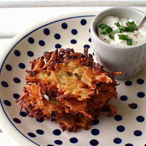 Placki ziemniaczane z pasternakiem (latkes)