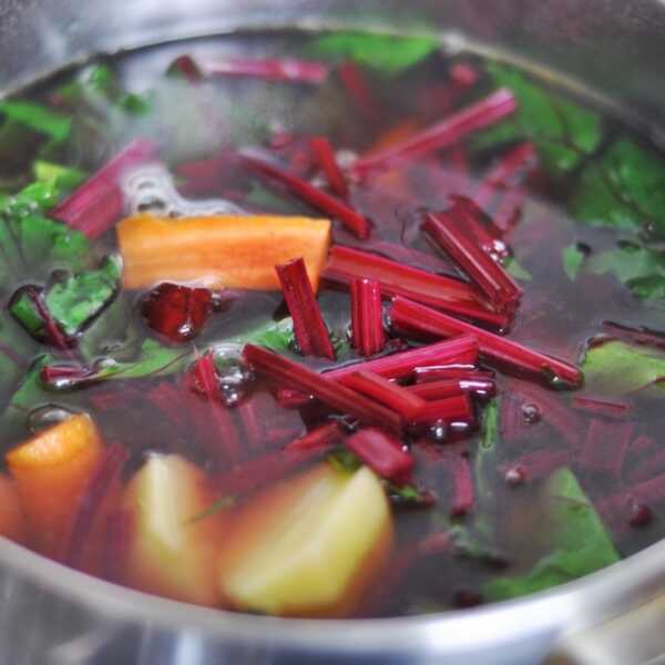 Botwinka (soup with young beetroot)